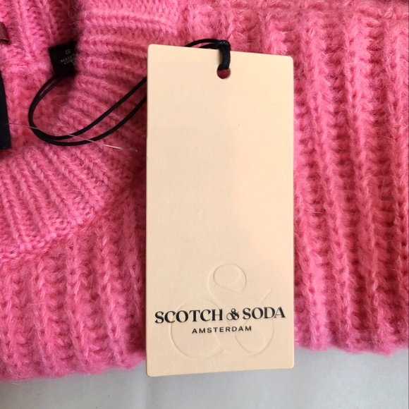 SCOTCH & SODA Colorblock Alpaca Wool Blend Chunky Sweater Pink - Picture 9 of 13